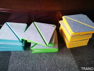 B llano recicló el sonido material que bloqueaba la pared acústica 3D artesona semi surcado