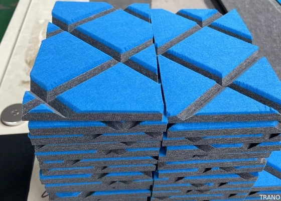 La tela 100% de tapicería de la fibra de poliéster envolvió los paneles de pared acústicos 3D GB8624B1