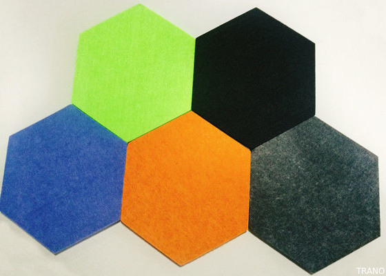 Estudio de grabación Hexagon paneles de pared acústicos de fibra de poliéster PET Absorción de sonido