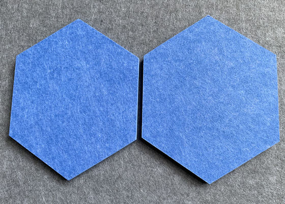 EN13501 12mm Hexagonal Absorción de sonido Pared de azulejos decorativos Eco amigable para el estudio de sonido