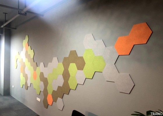 Absorción de sonido Hexágonos de aislamiento acústico multicolores reciclados
